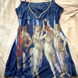 Cider Lettuce Trim Mesh Cami Dress